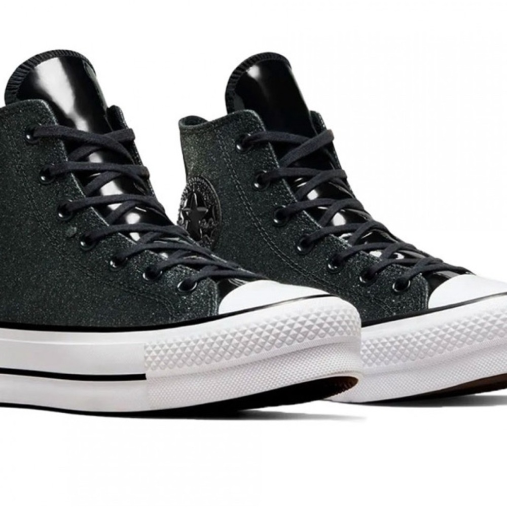 CONVERSE CHUCK TAYLOR ALL STAR LIFT SHOES BLACK/BLACK/WHITE Womens size 7